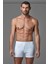 1220 Erkek 2'li %100 Pamuk Penye Boxer-Beyaz 1