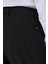 Erkek Siyah Poliviskon Trend Çizgili Slim Fit Jogger Pantolon 5