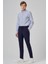 Erkek Lacivert Örme Trend Ipli Slim Fit Jogger Pantolon 3