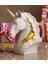 Altın Sızan Tek Boynuzlu Unicorn At Mum Dekoratif El Yapımı Tasarım Mum 11 cm 1
