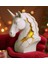 Altın Sızan Tek Boynuzlu Unicorn At Mum Dekoratif El Yapımı Tasarım Mum 11 cm 4
