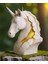 Altın Sızan Tek Boynuzlu Unicorn At Mum Dekoratif El Yapımı Tasarım Mum 11 cm 5