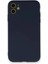 iPhone 12 Mini Kılıf Nano Içi Kadife Silikon - Lacivert 1