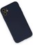 iPhone 12 Mini Kılıf Nano Içi Kadife Silikon - Lacivert 2