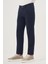 Erkek Lacivert Yazlık Pamuk Yan Cep Slim Fit Chino Pantolon 2