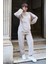 Regular Fit 2'li Takım Sweatshirt Beli Lastikli Jogger Eşofman Altı 3