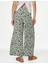 Yüksek Bel Desenli Crop Wide Leg Pantolon 9