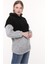 Wellsoft Kadın Sweatshirt - Kışlık Kadın Gri Sweatshirt Peluş Düşük Omuz 1