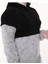 Wellsoft Kadın Sweatshirt - Kışlık Kadın Gri Sweatshirt Peluş Düşük Omuz 2