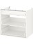 Çekmeceli alt dolap iskeleti, beyaz, 80x60x75 cm, 3 çekmeceli 1