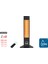 Single x Karbon Serisi IP65 Suya-Toza Dayanıklı 2300 W Siyah Uzaktan Kumandalı İç/Dış Mekan Isıtıcı 1
