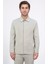 Comfort Fit Bi-Strech Hafif Dokulu Bej Astarsız Gömlek Ceket 2