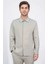 Comfort Fit Bi-Strech Hafif Dokulu Bej Astarsız Gömlek Ceket 5