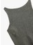 Slim Fit Kayık Yuvarlak Yaka Kolsuz Peplum Bluz 3