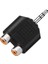 Stereo Ses Konektörü 3.5 mm Erkek Jak - 2 Rca (R+L) Dişi Ayırıcı Adaptör 1