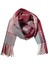 Pembe Bordo Ekose Desenli Yumoş Kışlık Şal (70*180) 3