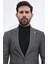 Slim Fit Mono Yaka Astarsız Koyu Kahverengi Tek Ceket 5