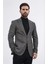 Slim Fit Mono Yaka Astarsız Koyu Kahverengi Tek Ceket 6