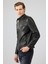 Jefferson Erkek Siyah Hakim Yaka Slim-Fit Deri Ceket 25WGF6584WF 2