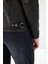 Jefferson Erkek Siyah Hakim Yaka Slim-Fit Deri Ceket 25WGF6584WF 7