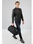 Jefferson Erkek Siyah Hakim Yaka Slim-Fit Deri Ceket 25WGF6584WF 9