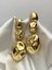 Akışkan Üçlü Gold Sallantı Küpe 1