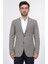 Slim Fit Mono Yaka Kahverengi Astarsız Tek Ceket 2