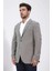 Slim Fit Mono Yaka Kahverengi Astarsız Tek Ceket 5