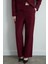 Boru Paça Tüvit Pantolon - Bordo 2