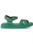 Yeşil Koyu Deri Kadın Düz Sandalet 01WY9409 01WY9409 1