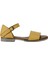 Sarı Deri Kadın Düz Sandalet 01WY2502 01WY2502 1
