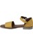 Sarı Deri Kadın Düz Sandalet 01WY2502 01WY2502 4