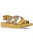 Sarı Hasır Deri Kadın Düz Sandalet 01WY1011 01WY1011 3