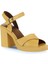 Sarı Deri Kadın Topuklu Sandalet 01WY12301 01WY12301 3