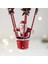 Yaşlı Santa Claus Elk Sıcak Hava Balonu Süsü, 1 Adet Dövme Demir 2