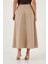 Modest Kemerli Comfort Fit Yüksek Bel Pileli Kloş Uzun Tesettür Etek Bayan Etek 6833360 7