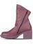 Mor Deri Kadın Topuklu Bot 01WZ7905 01WZ7905 3