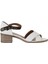 Beyaz Kırık-Kahve Deri Kadın Topuklu Sandalet 01WY4802 01WY4802 2