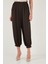 Comfort Fit Yüksek Bel Lastikli Paça Saten Pantolon Bayan Pantolon 68351217 2