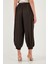 Comfort Fit Yüksek Bel Lastikli Paça Saten Pantolon Bayan Pantolon 68351217 7