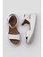 Beyaz Deri Kadın Dolgu Topuklu Sandalet 01WY5700 01WY5700 1