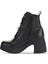 Siyah Deri Kadın Topuklu Bot 01WZ7001 01WZ7001 3