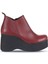 Bordo Deri Kadın Dolgu Topuklu Bot 01WZ8603 01WZ8603 1