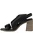 Siyah Deri Kadın Topuklu Sandalet 01WY3705 01WY3705 4