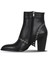 Siyah Crispy Deri Kadın Topuklu Bot 33WB14005 33WB14005 3