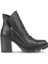 Siyah Deri Kadın Topuklu Bot 01WZ0801 01WZ0801 1