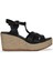 Siyah Deri Kadın Dolgu Topuklu Sandalet 14WS72402 14WS72402 1