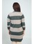 Kadın Enine Kalın Çizgili Büyük Beden Hırka 4