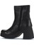 Siyah Deri Kadın Topuklu Bot 01WZ7000 01WZ7000 4
