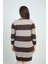 Kadın Enine Kalın Çizgili Büyük Beden Hırka 4